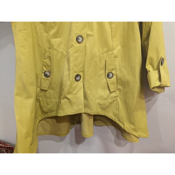 Long sleeve chartreuse hooded all weather fisherman style coat For Cynthia XL - Picture 5 of 11